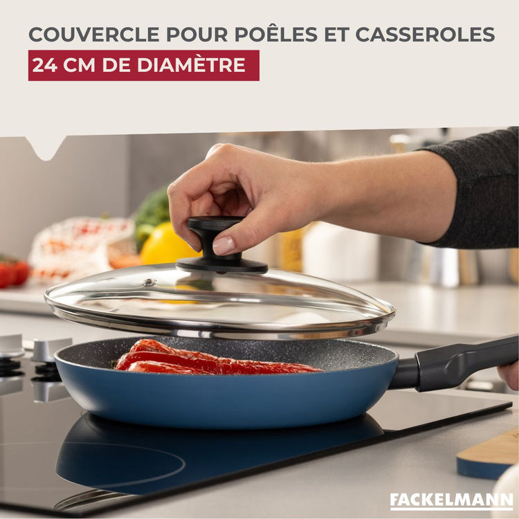 Couvercle de cuisson en verre 24 cm Fackelmann