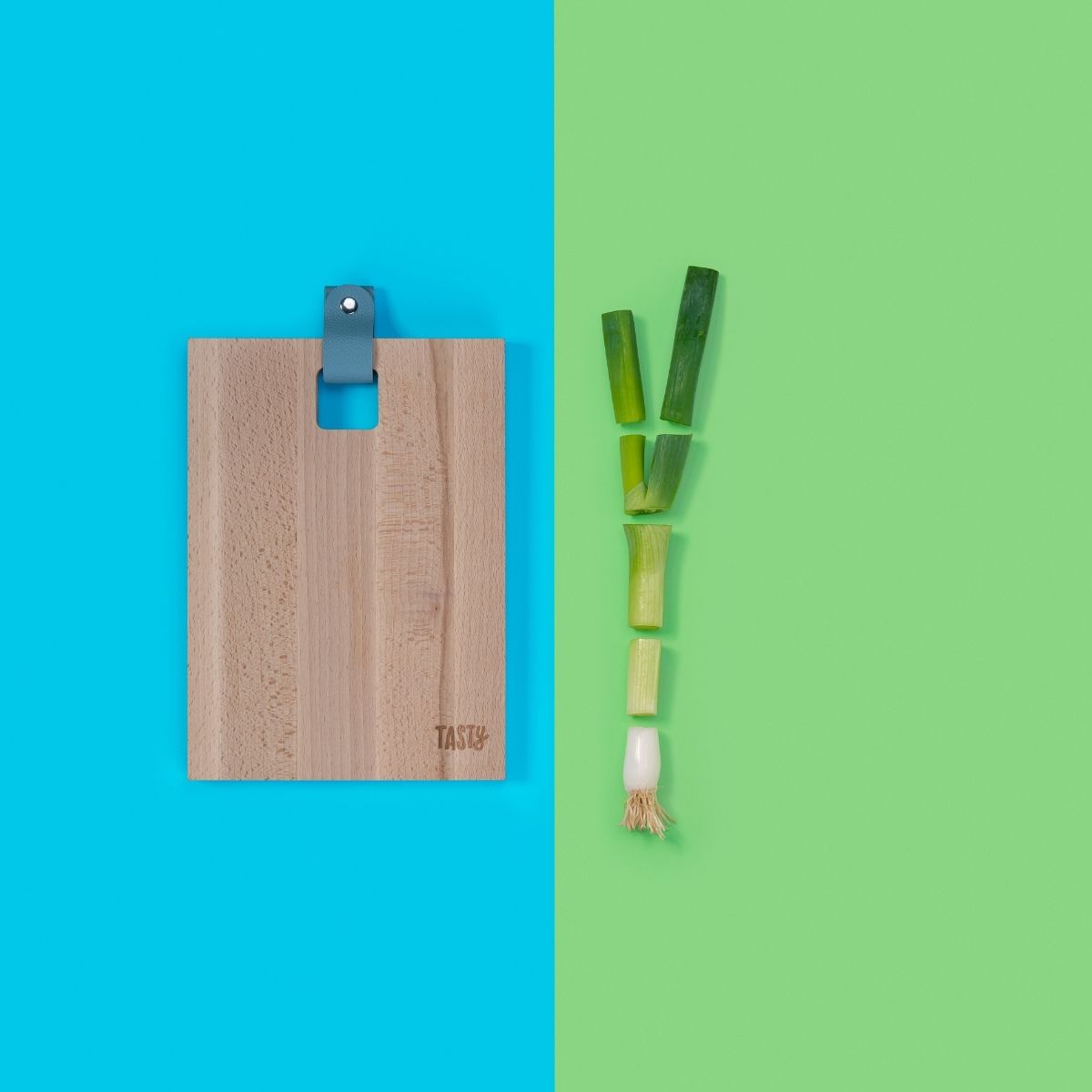 Planche à découper en bois rectangulaire 25 x 18 cm Tasty Green