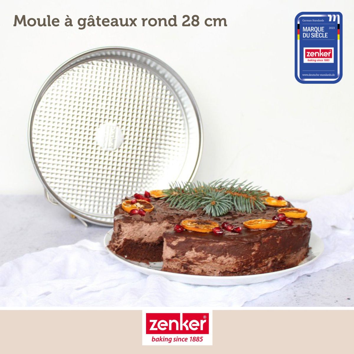 Moule à manqué à charnière 28 cm Zenker Silver