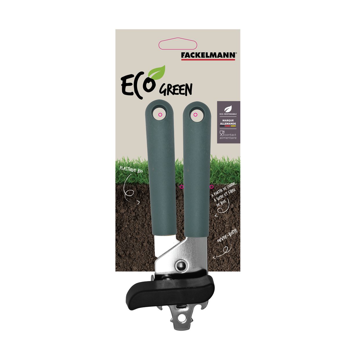 Ouvre-boîte manuel Fackelmann Eco Green