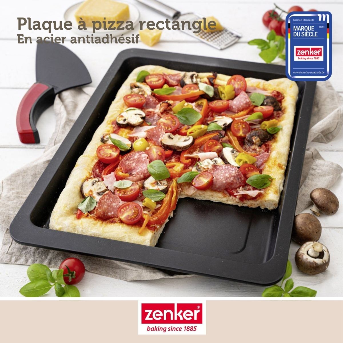 Plaque à pizza rectangulaire Zenker Spécial Countries