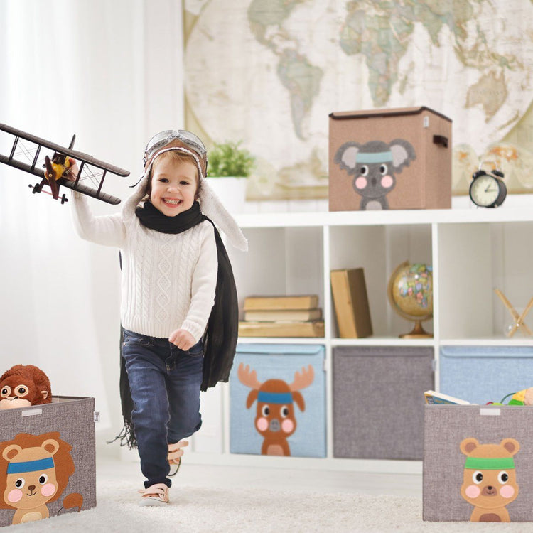 Boîte de rangement "lion" avec couvercle, compatible avec l'étagère IKEA KALLAX Lifeney