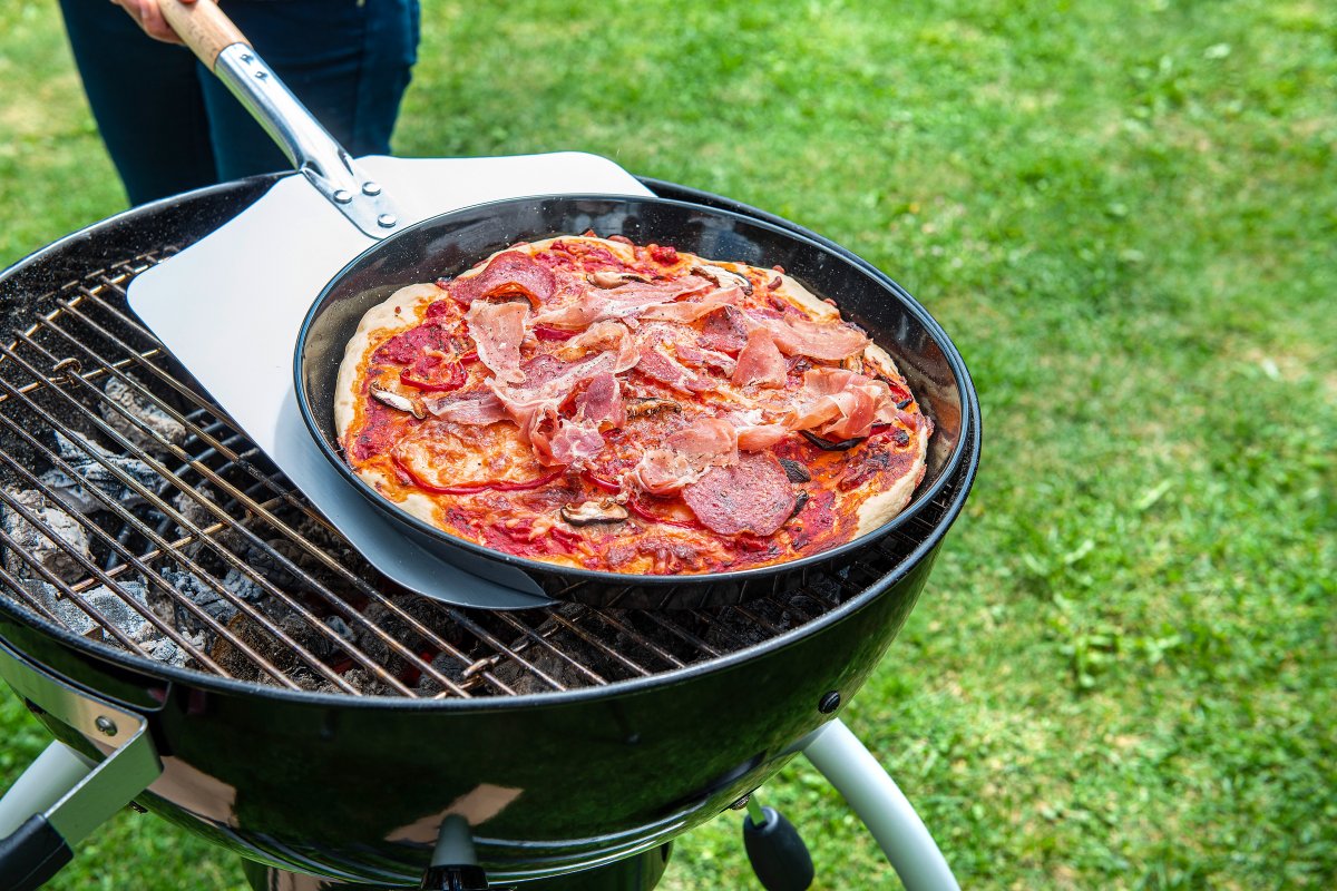Plaque à pizza perforée ronde four et barbecue 32 cm FM Professional Barbecue