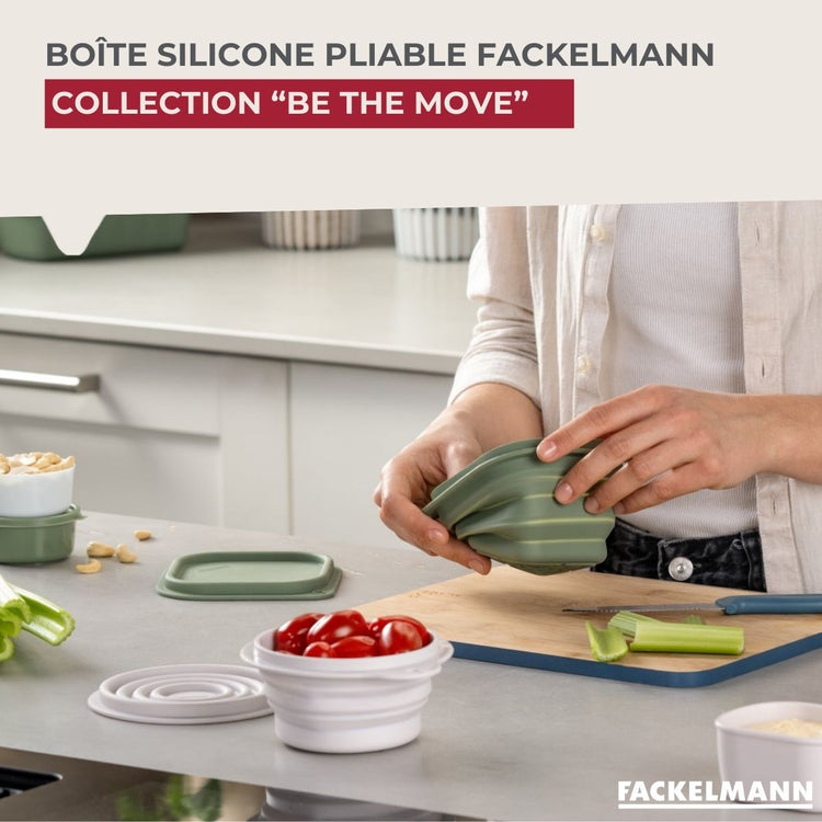 Lot de 2 lunch box 1L avec 2 ustensiles de cuisine Fackelmann Storage
