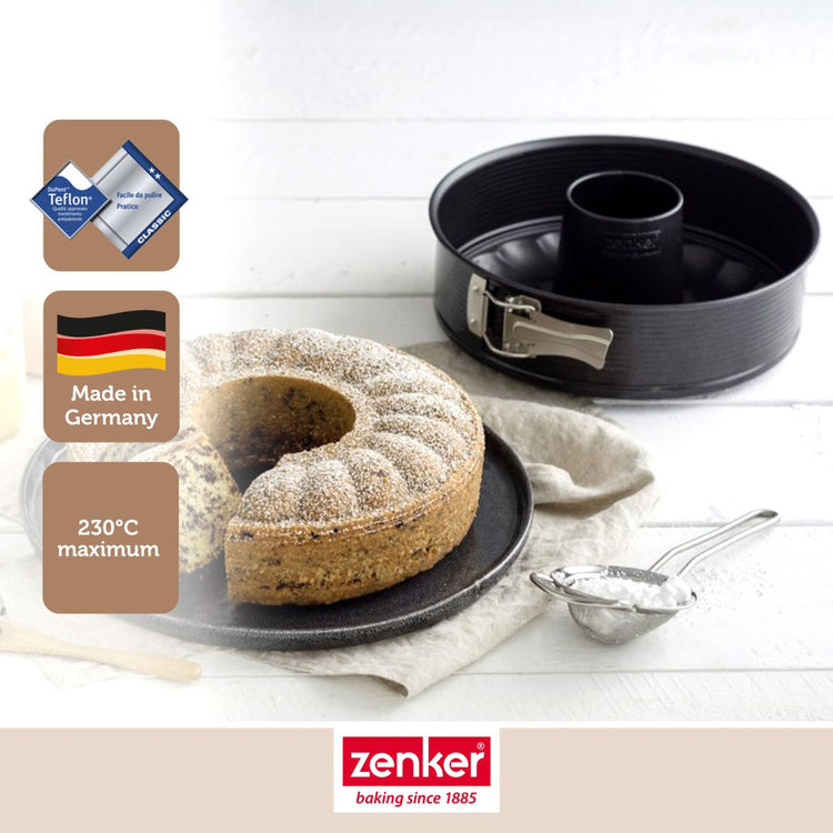 Set de 4 ustensiles de pâtisserie moule à manqué 2 bols et spatule Black mettallic Black mettallic Zenker  Black mettallic