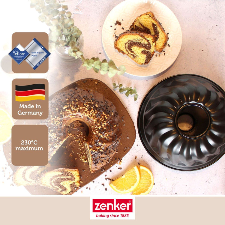 Set de 4 ustensiles de pâtisserie moule à gâteaux 2 bols et spatule Black mettallic Black mettallic Zenker  Black mettallic