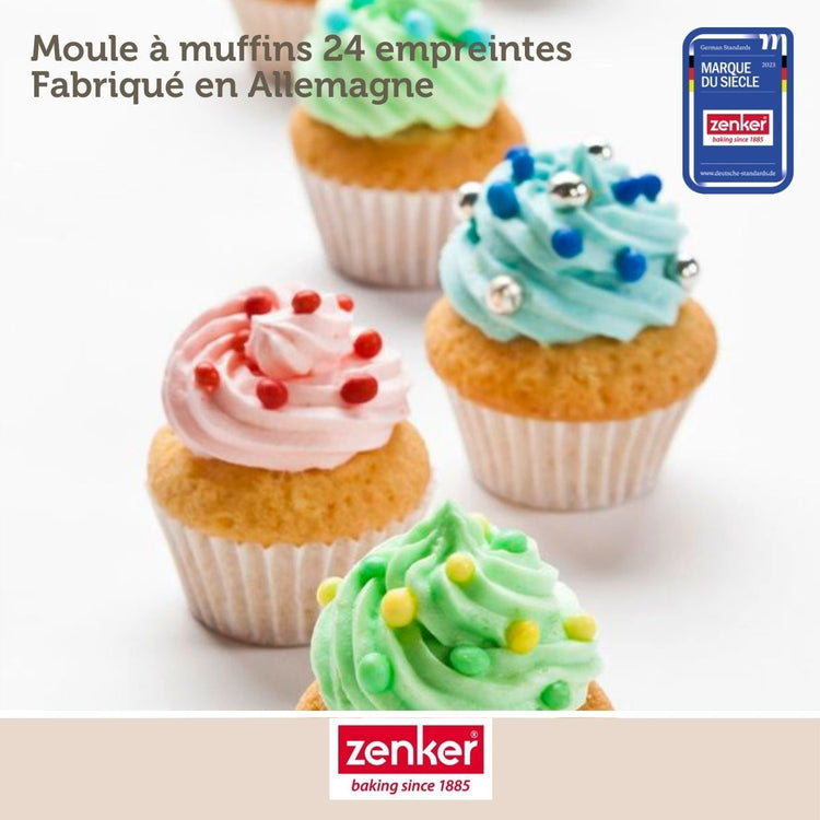 Set de 4 ustensiles de pâtisserie moule à gâteaux bol et spatule Black metallic Black mettallic Zenker  Black mettallic