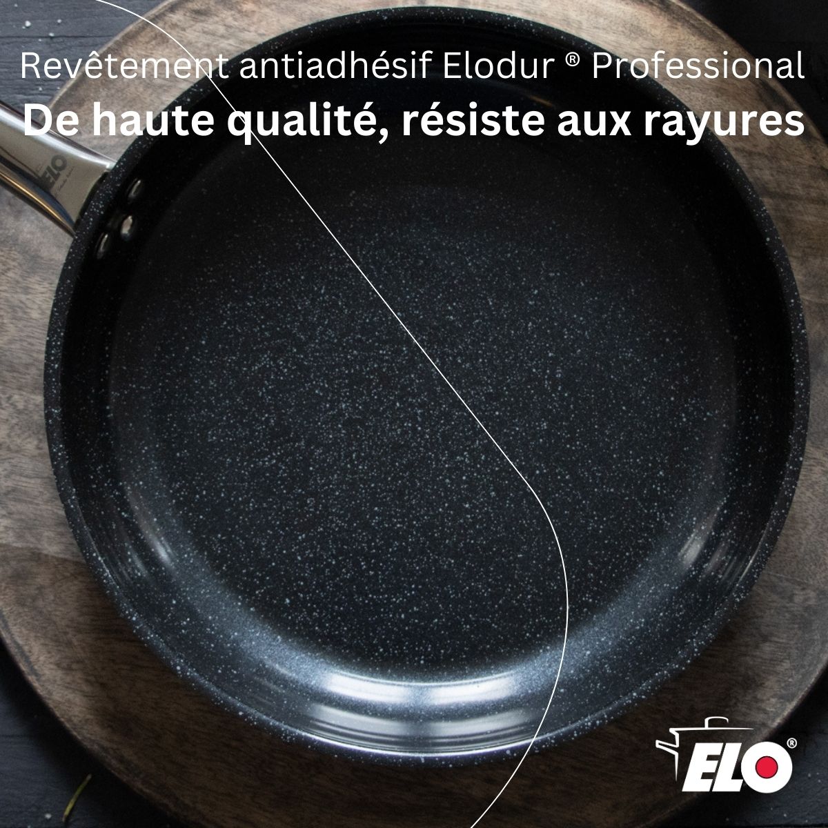 Poêle de cuisson avec revêtement céramique sans PFAS 28 cm Profi Therm Platinum Elo
