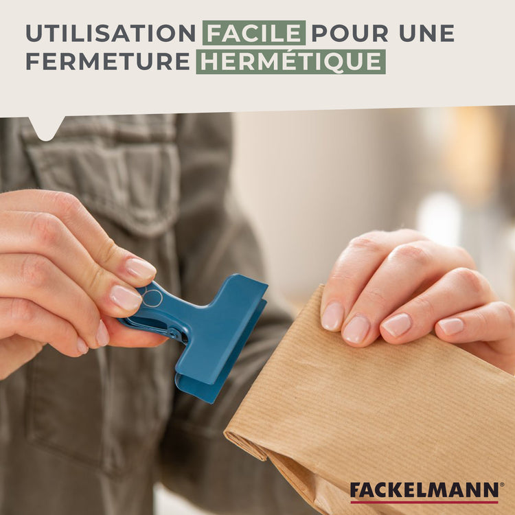 Lot de 4 pinces inox pour fermer les sachets Fackelmann Balance
