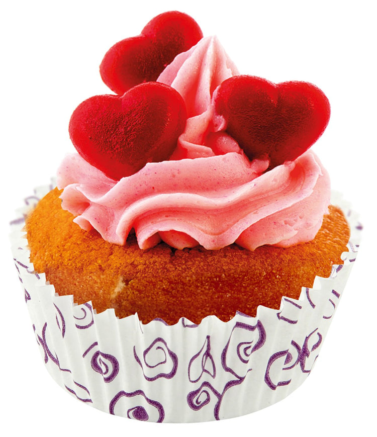 Lot de 50 moules à muffins en papier motif fleur violette 7 cm Zenker Smart Pastry