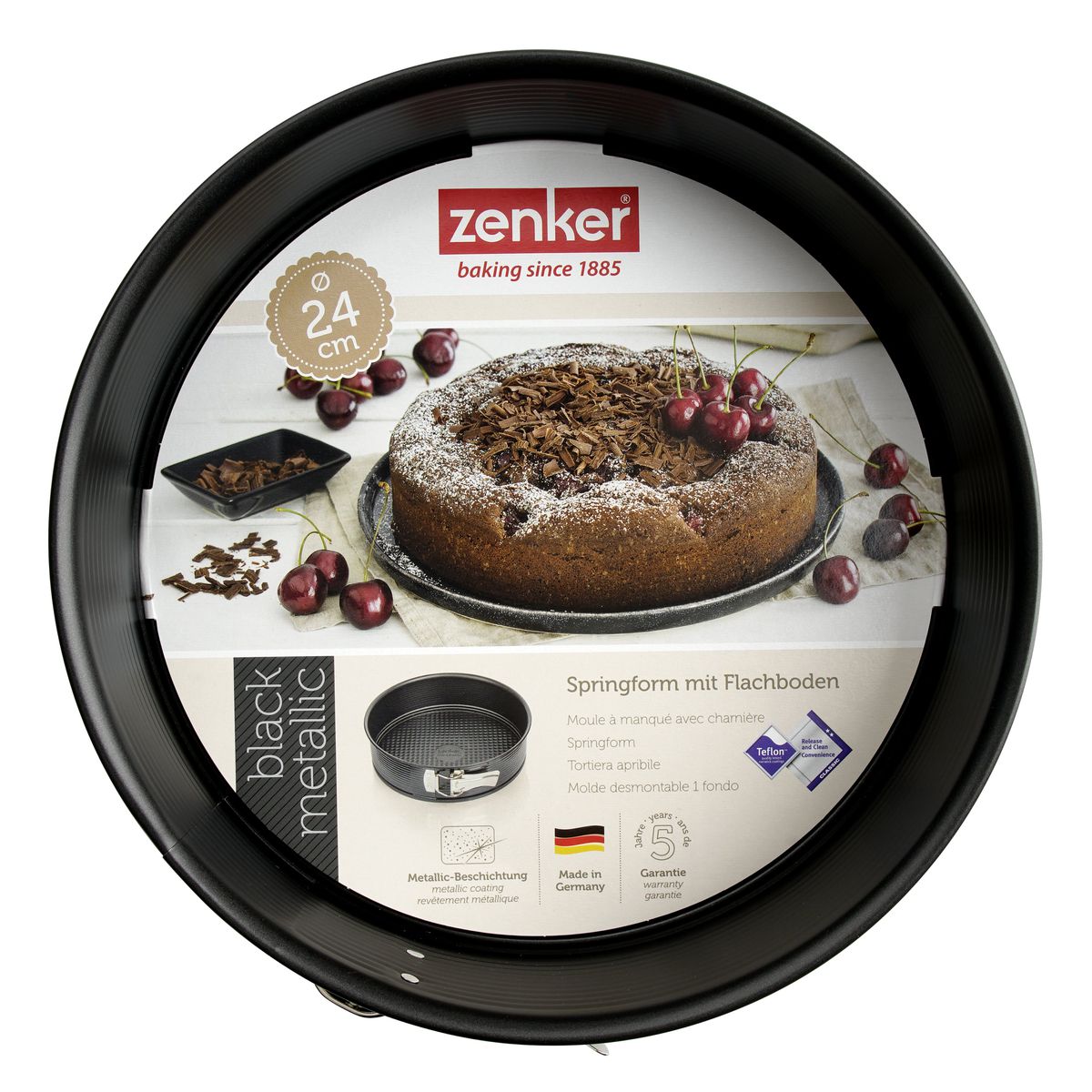 Moule à manqué à charnière 24 cm Zenker Black Metallic