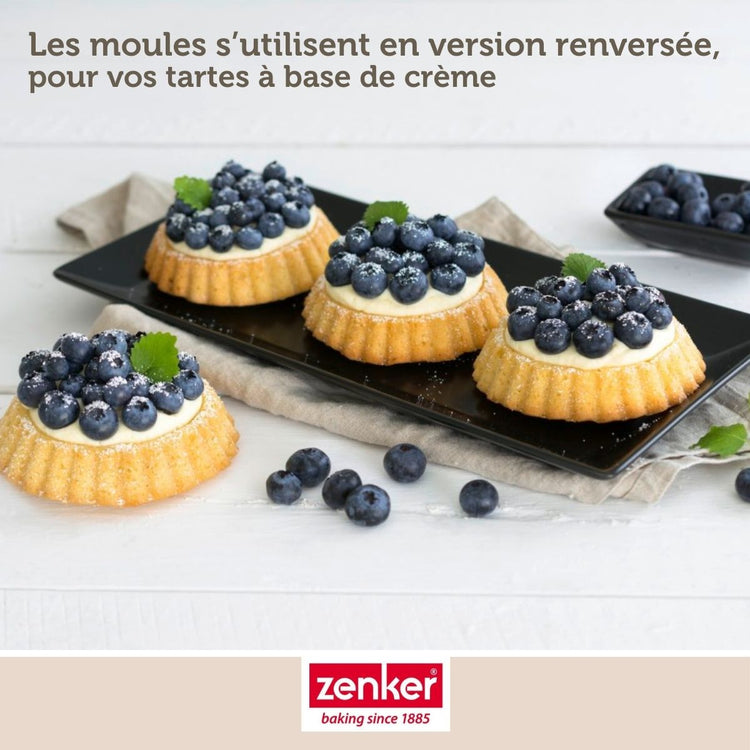 6 Moules à tartelettes Zenker Black Metallic