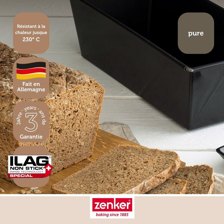 Lot de 2 moules à cake 25 cm Zenker Pure