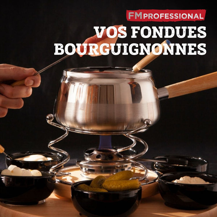 Ensemble de 2 Brûleurs alcool fondue savoyarde FM Professional