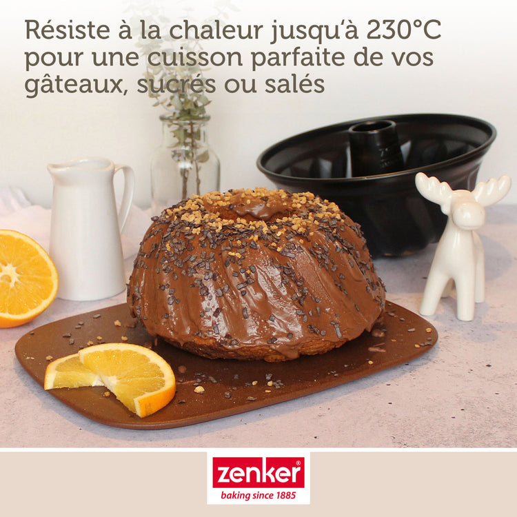 Lot de 2 moules à gâteaux 25/25/11,5 cm en acier Black mettallic Black mettallic Zenker  Black mettallic