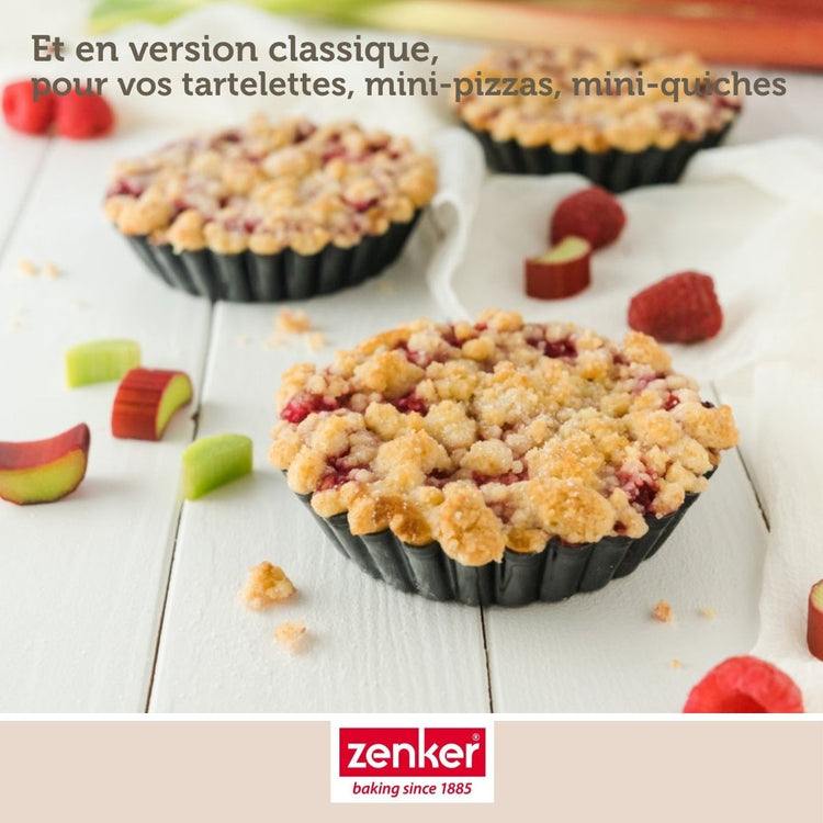 Ensemble de 12 Moules à tartelettes 10 cm Zenker Black Metallic