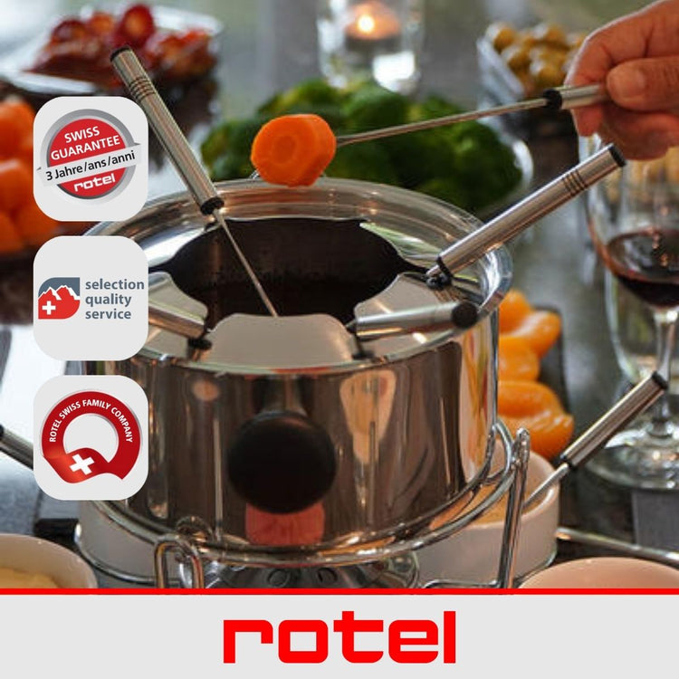 Ensemble à fondue bourguignonne pour 6 personnes, diamètre 17 cm Rotel Swiss Tradition