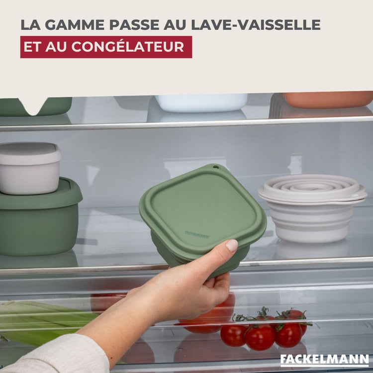 Boite à Snacks Pliable en Silicone Vert Fackelmann Storage