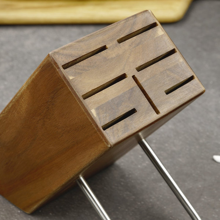 Bloc pour 7 couteaux avec support pour tablettes Nirosta