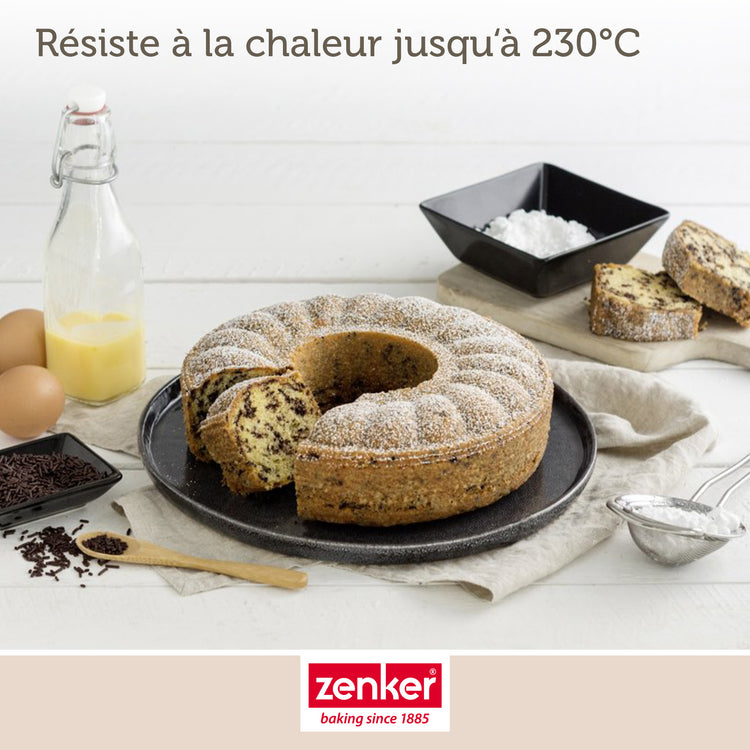 Moule à manqué et à savarin double fond 24 cm Zenker Black Metallic