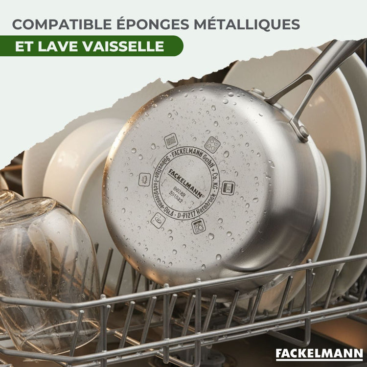 Casserole 18 cm en inox 18/10 Triply Fackelmann Vita3