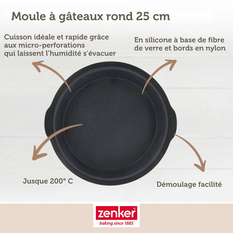 Moule à manqué 25 cm Zenker Silicone fibre de verre