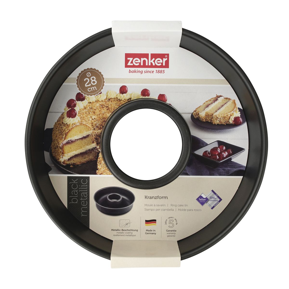 Moule à savarin 28 cm Zenker Black Metallic