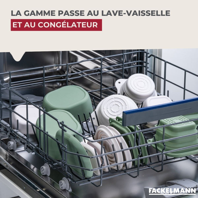 Lot de 2 boîtes hermétiques 13 cl avec 2 ustensiles de cuisine Fackelmann Storage