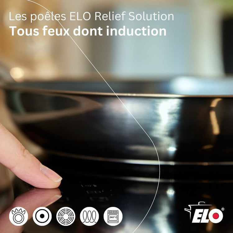 Lot Poêle 32cm et Faitout 20cm Elo Relief Solution