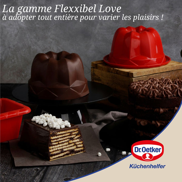 Petit moule à cake 18cm en silicone Dr Oetker Flexxibel Love