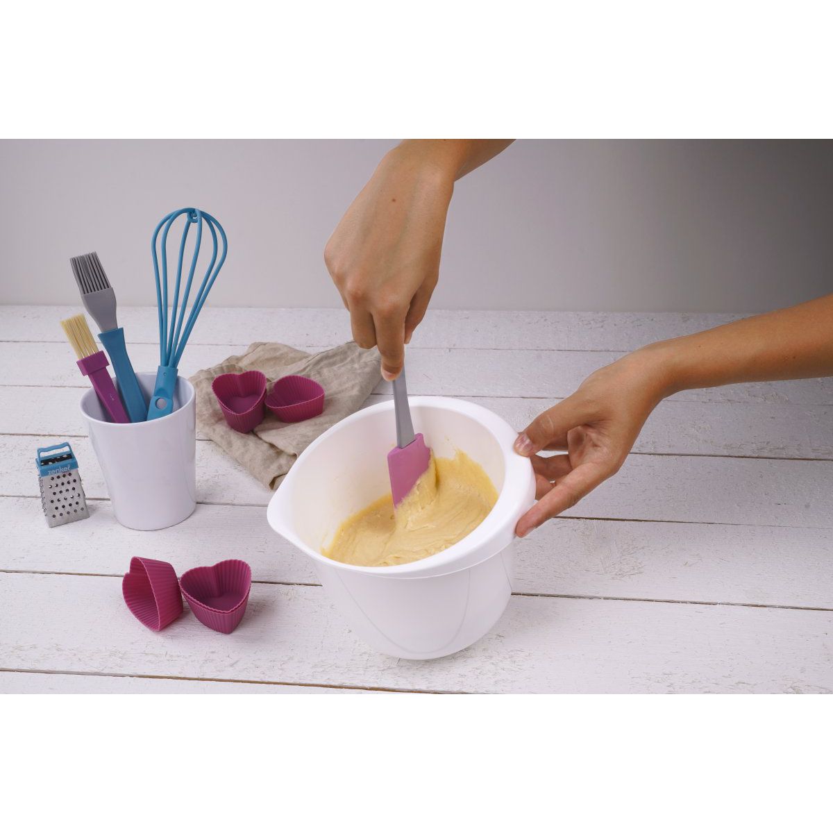 Spatule de pâtisserie rose en silicone Zenker Sweet Sensation