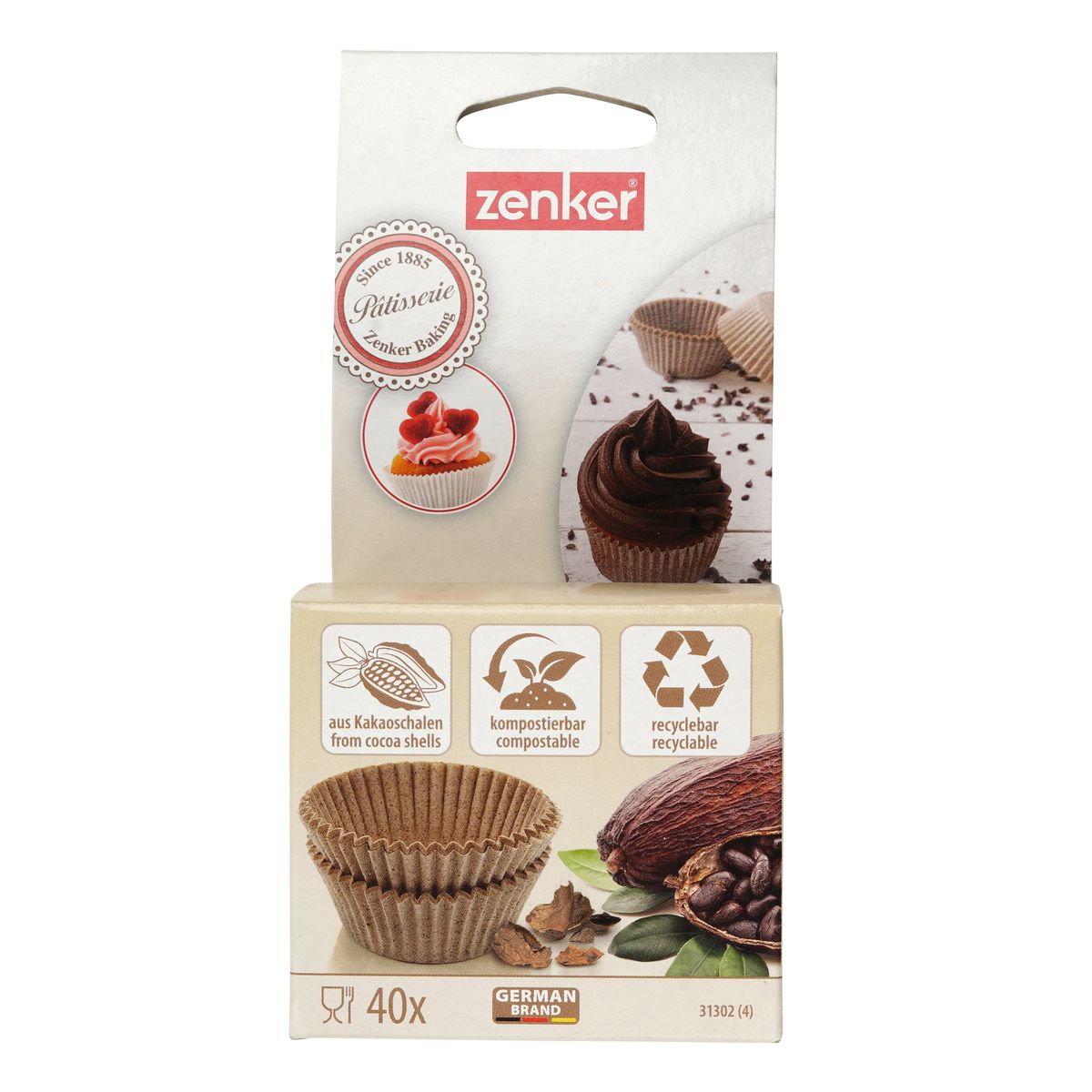 Lot de 40 moules à muffins en papier Zenker