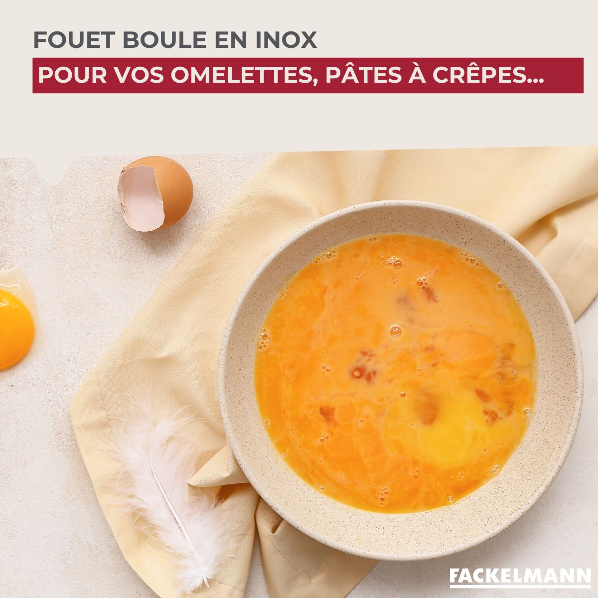 Fouet boule inox 26,5 cm Fackelmann Ovale Limited Edition