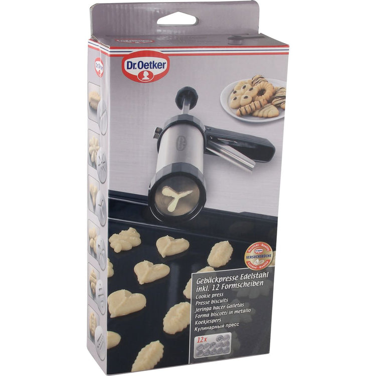 Presse-biscuit et 12 disques de motif Dr Oetker