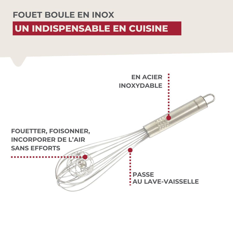 Fouet boule inox 26,5 cm Fackelmann Ovale Limited Edition