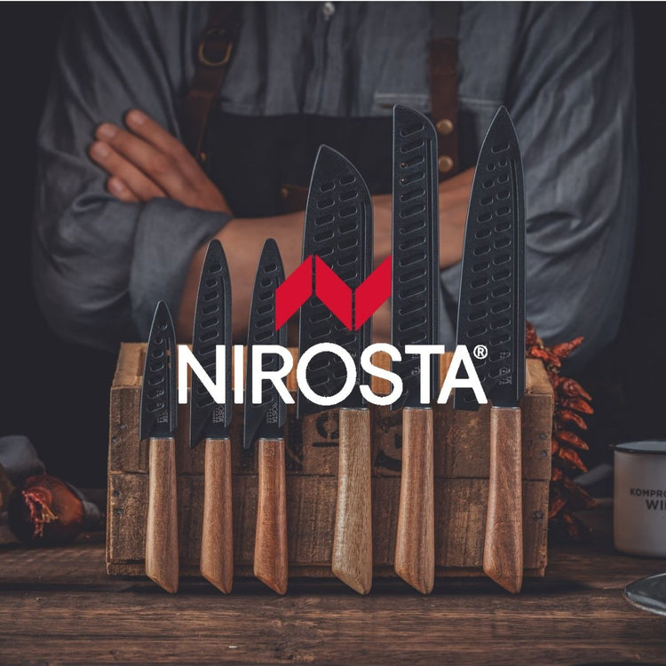 Couteau de cuisine lame crantée 24 cm Nirosta Flow