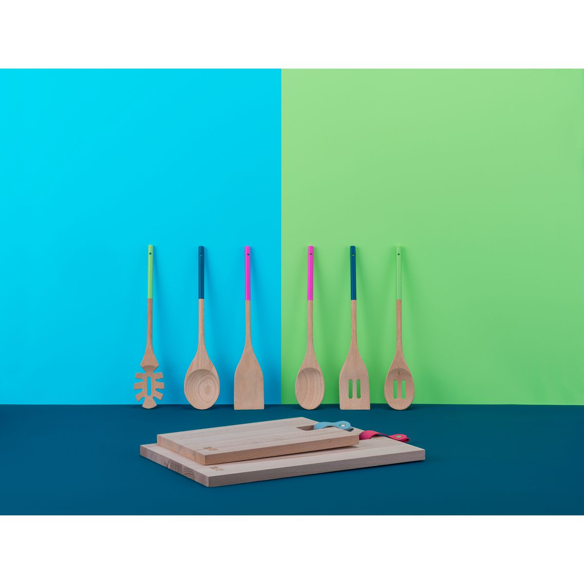 Planche à découper en bois rectangulaire 25 x 18 cm Tasty Green