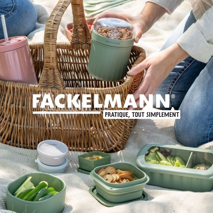 Lot de 4 boîtes à lunch 1 L avec 4 ustensiles de cuisine Fackelmann Storage