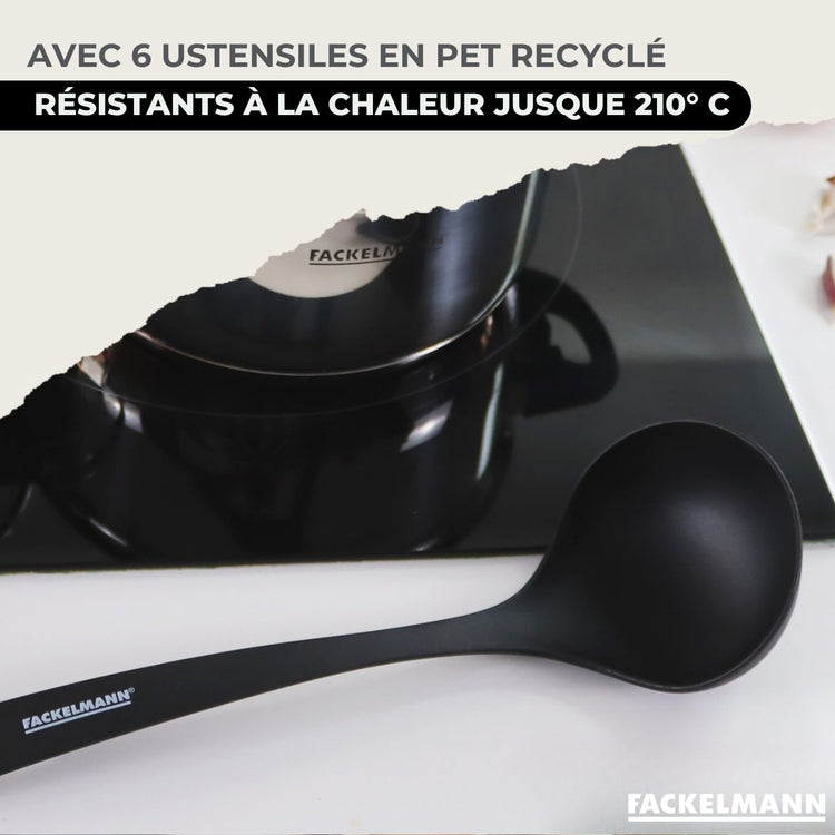 Set de 1 poêle 20 cm en inox et 6 ustensiles Fackelmann Eterna