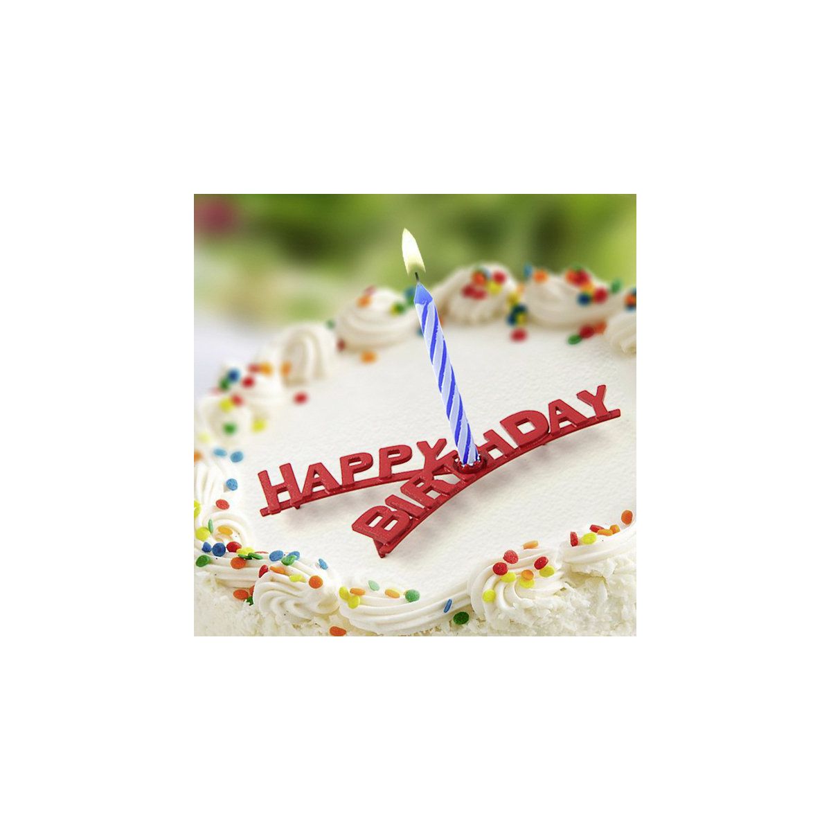 Set support "happy birthday" et 8 bougies d'anniversaire Fackelmann Rio Party